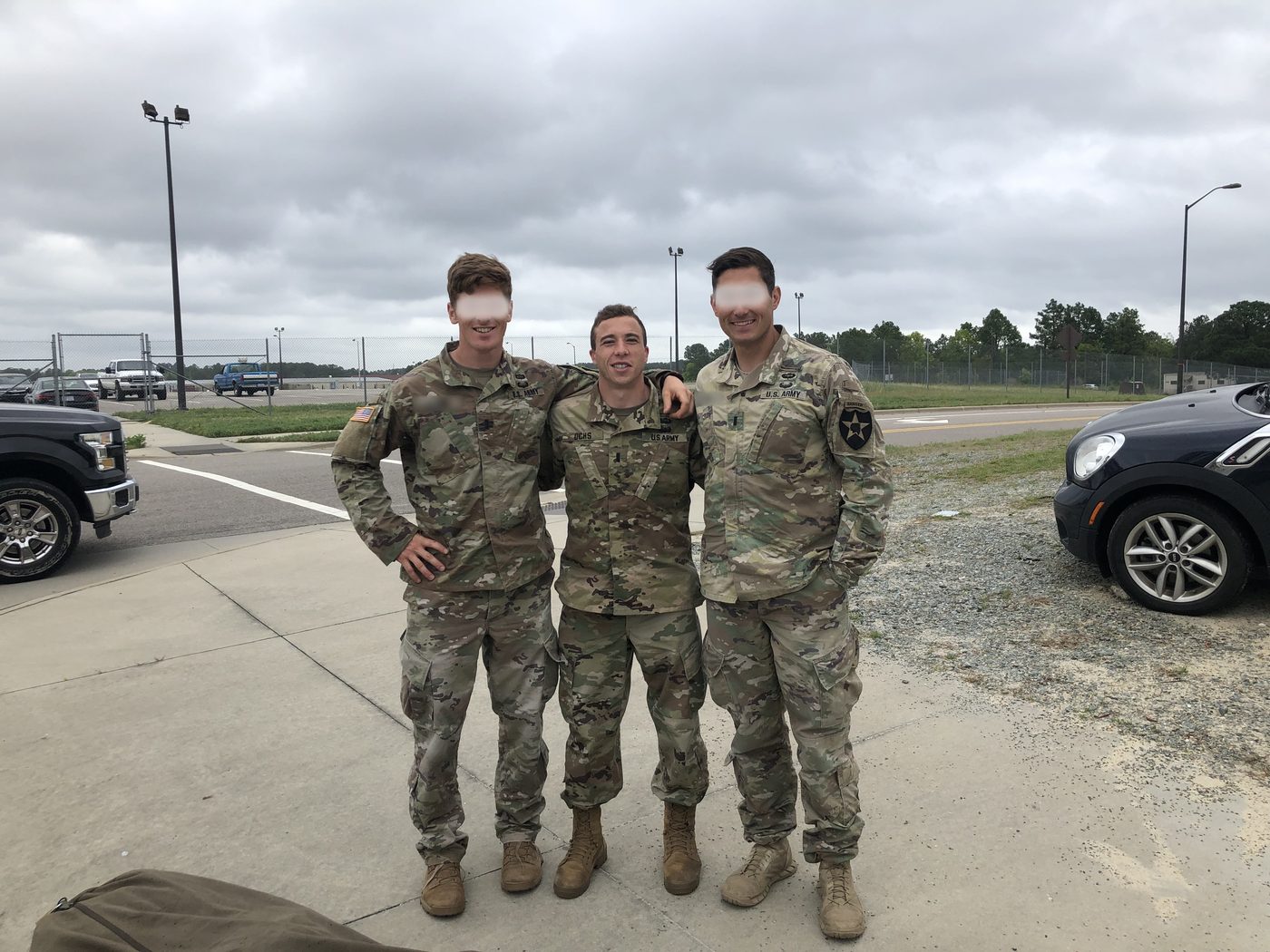 Chris Ochs with fellow Army officers.