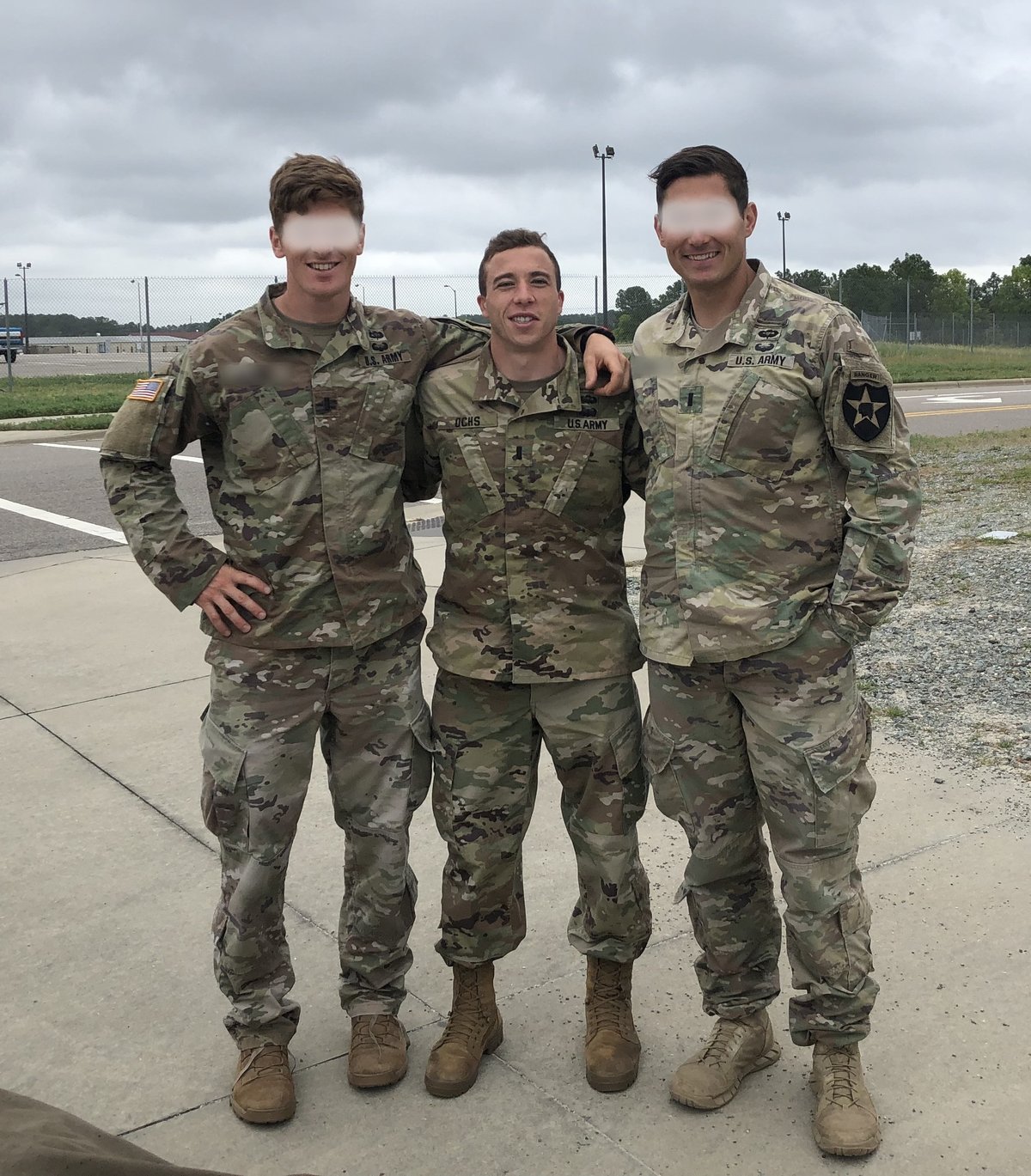 Chris Ochs with fellow officers after Special Forces Assessment and Selection.