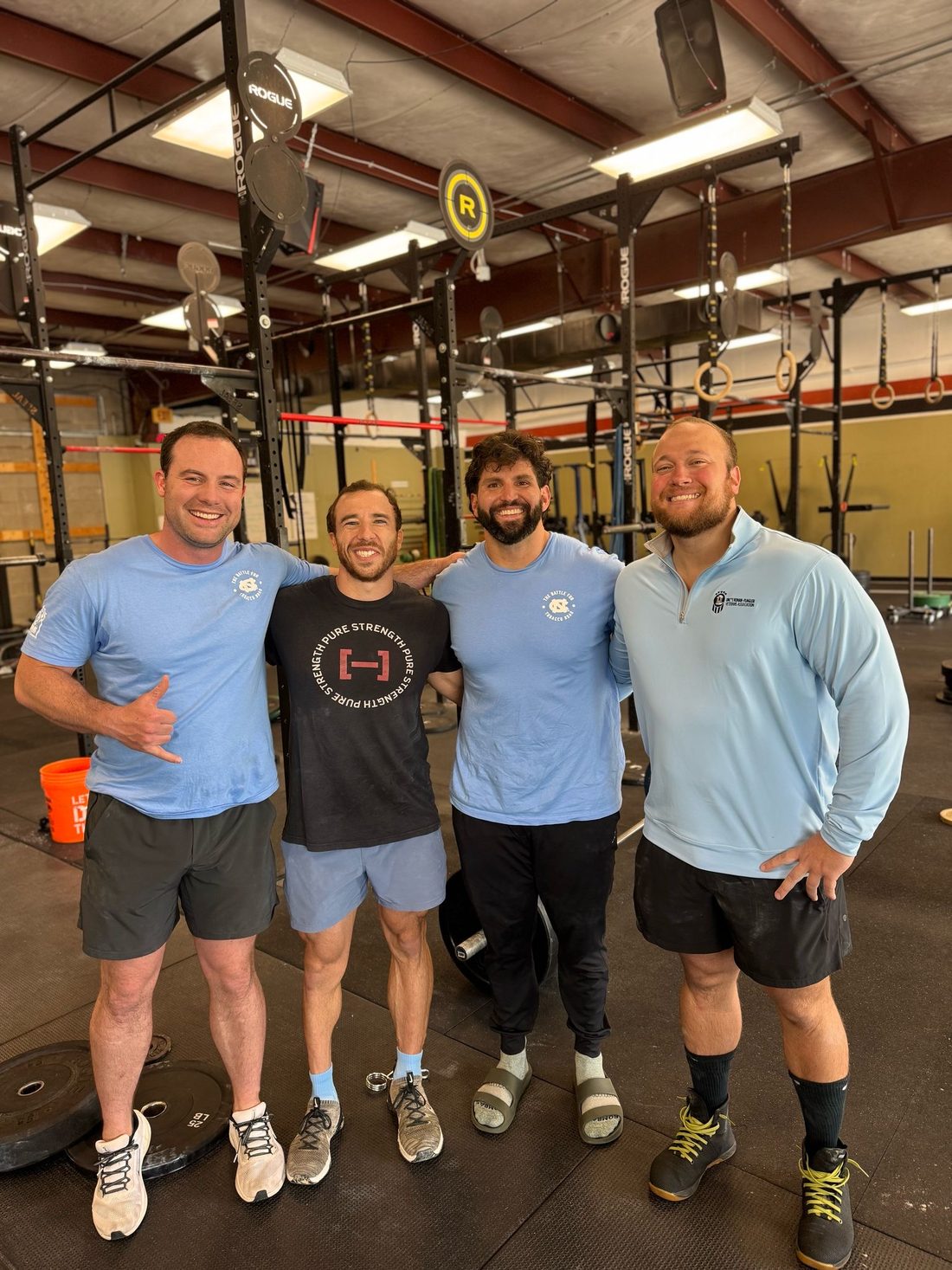 Training with the UNC Kenan-Flagler CrossFit squad in Chapel Hill.