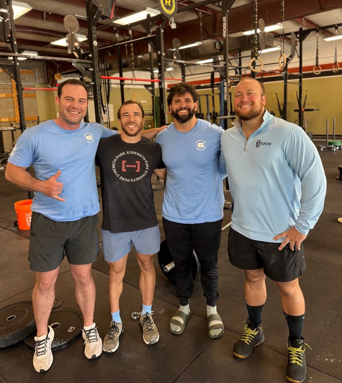 The UNC Kenan-Flagler weightlifting squad.