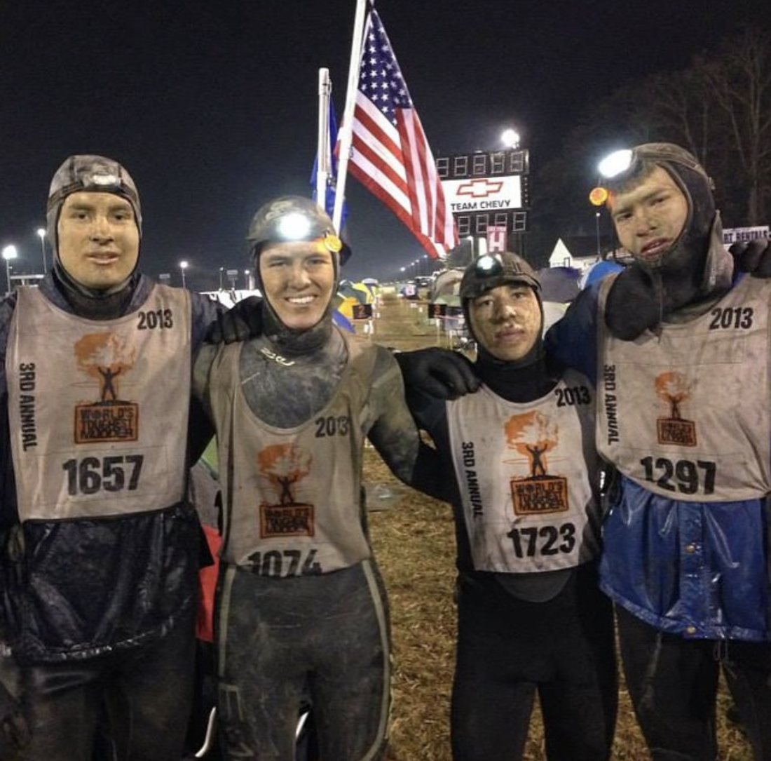 The Four Horsemen after World's Toughest Mudder.